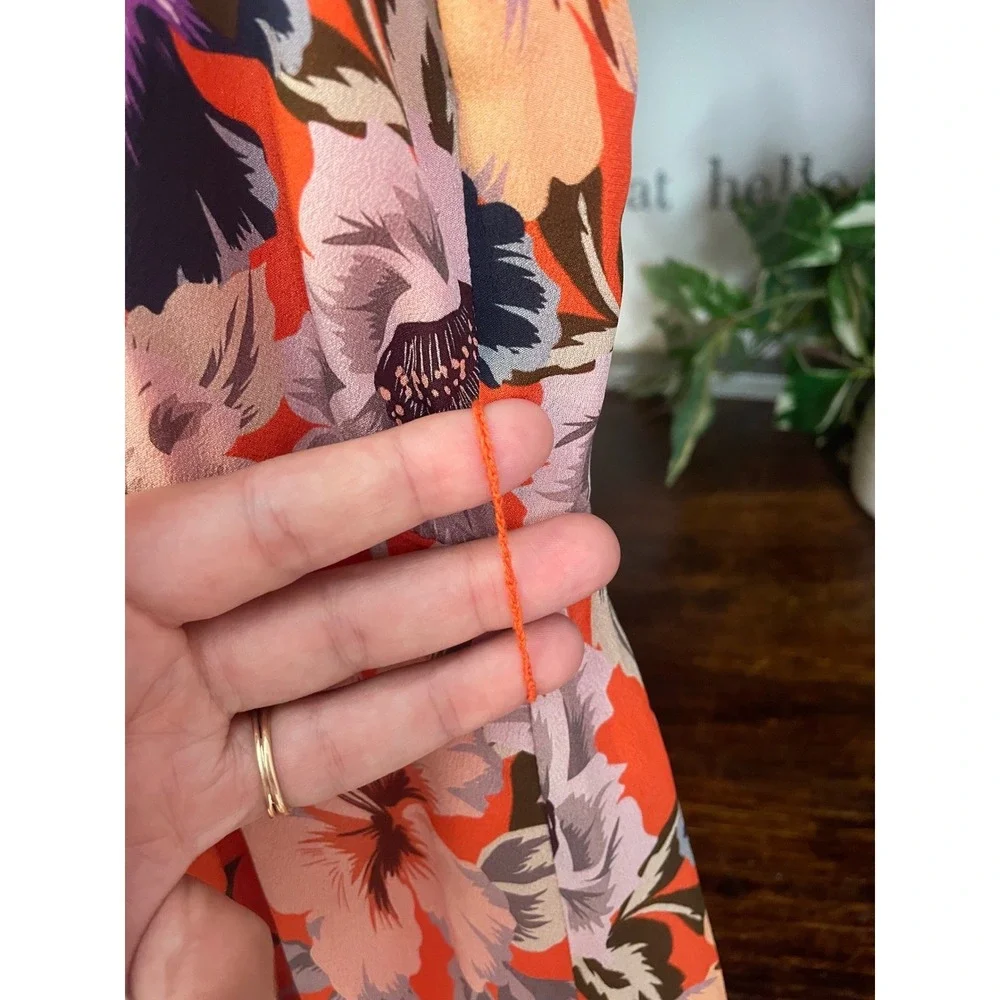 Jade Johnny Was Priyanka XL‎ Maxi Dress Floral Print Sleeveless Silk - Picture 6 of 8